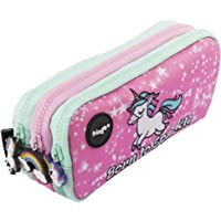 FRINGOO - Trousse à crayons avec 3 compartiments jolie et amusante - Pour enfant Large Born To Sparkle - 3 Compartments